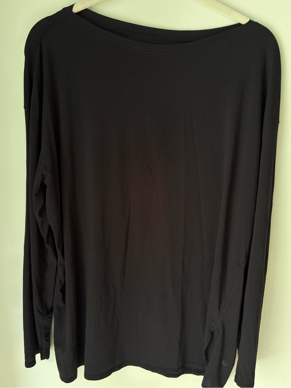 22. Size L/XL LULULEMON Black Boatneck Longsleeve